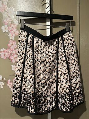Marc By Marc Jacobs Black & Cream Printed Skater Skirt